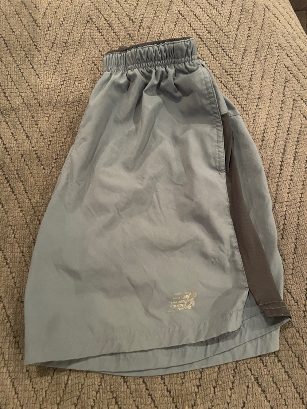 New Balance Dark Blue-Grey Athletic Shorts with Black Trim